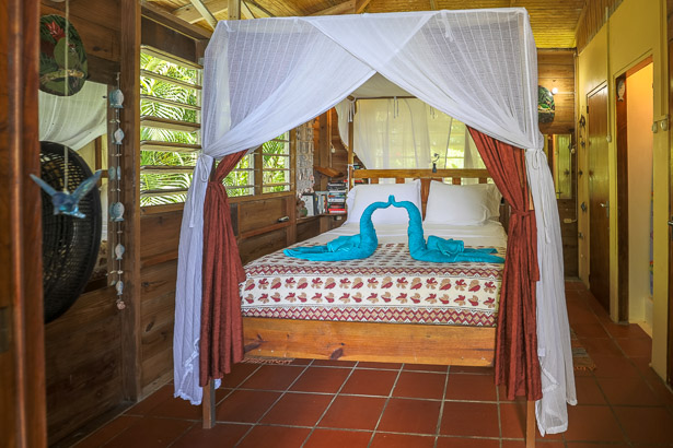 The bedroom area in Coconut Heights